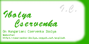 ibolya cservenka business card